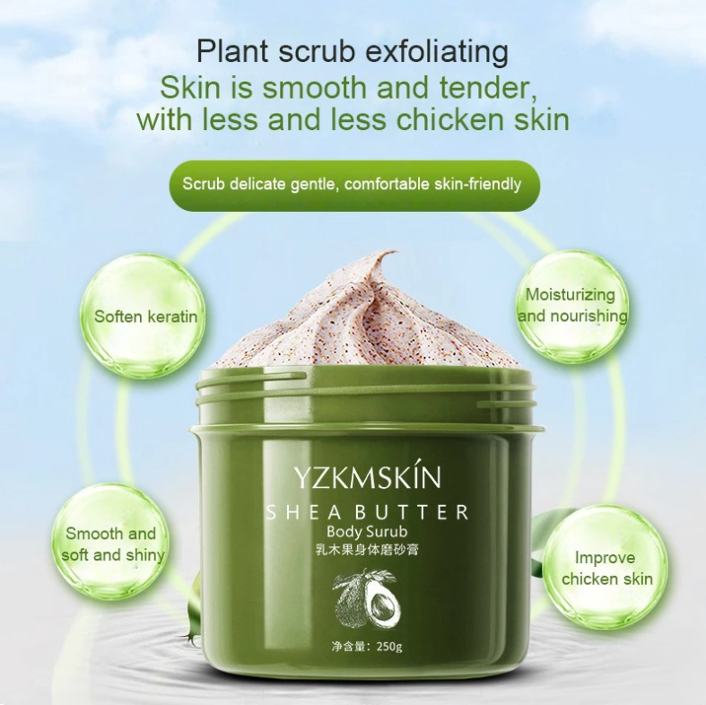 YZKMSKIN Shea Butter Body Scrub Whitening